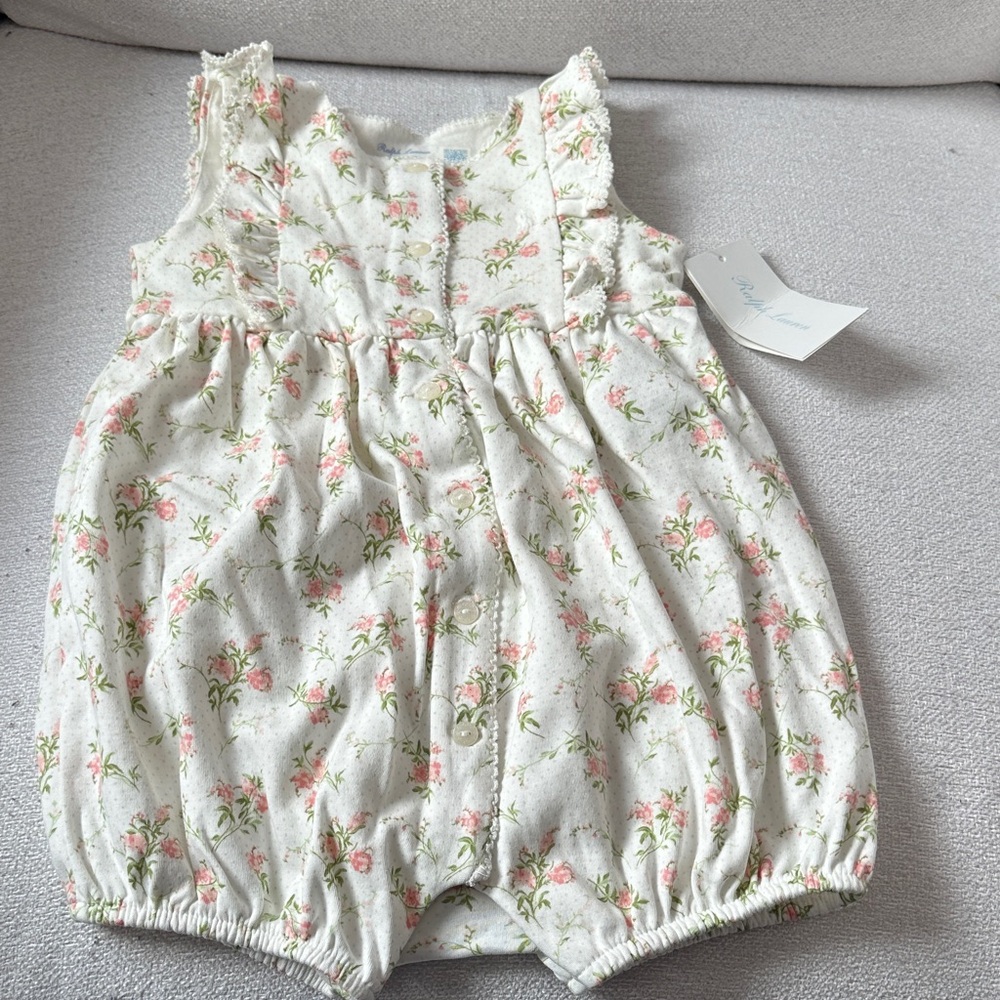 Ralph Lauren Floral Baby Romper - NWT